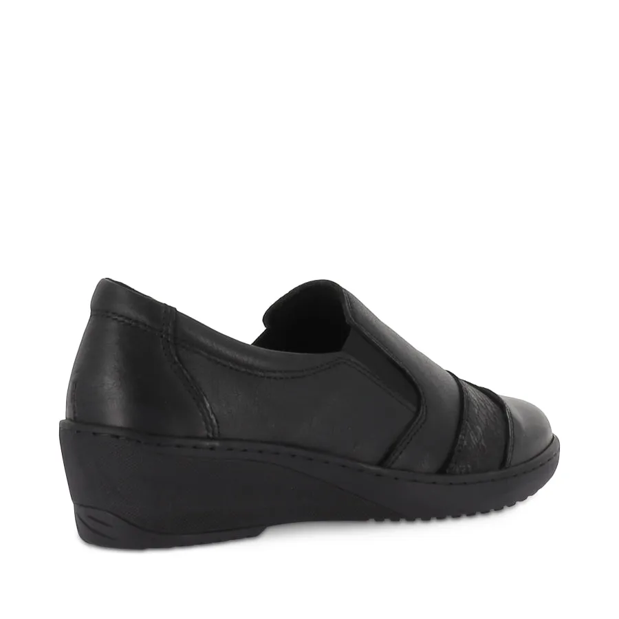 CP736-18 - BLACK LEATHER Minimalist Business casual