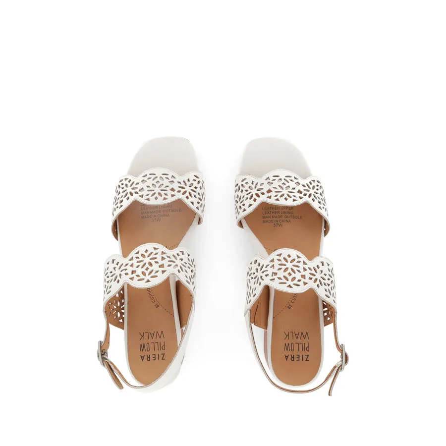 Chunky Travel-Friendly Shoes CRISSTO W - WHITE LEATHER