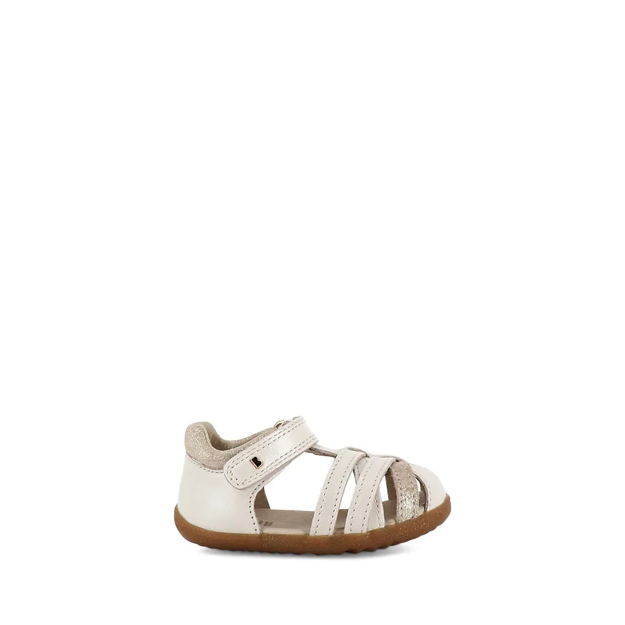CROSS JUMP STEP UP - MOON PEARL LEATHER Comfy Shoes platform sandals