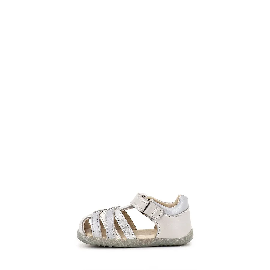 Sandal Cleaning Closed Design CROSS JUMP STEP UP - SILVER PEARL/SILVER LEATHER