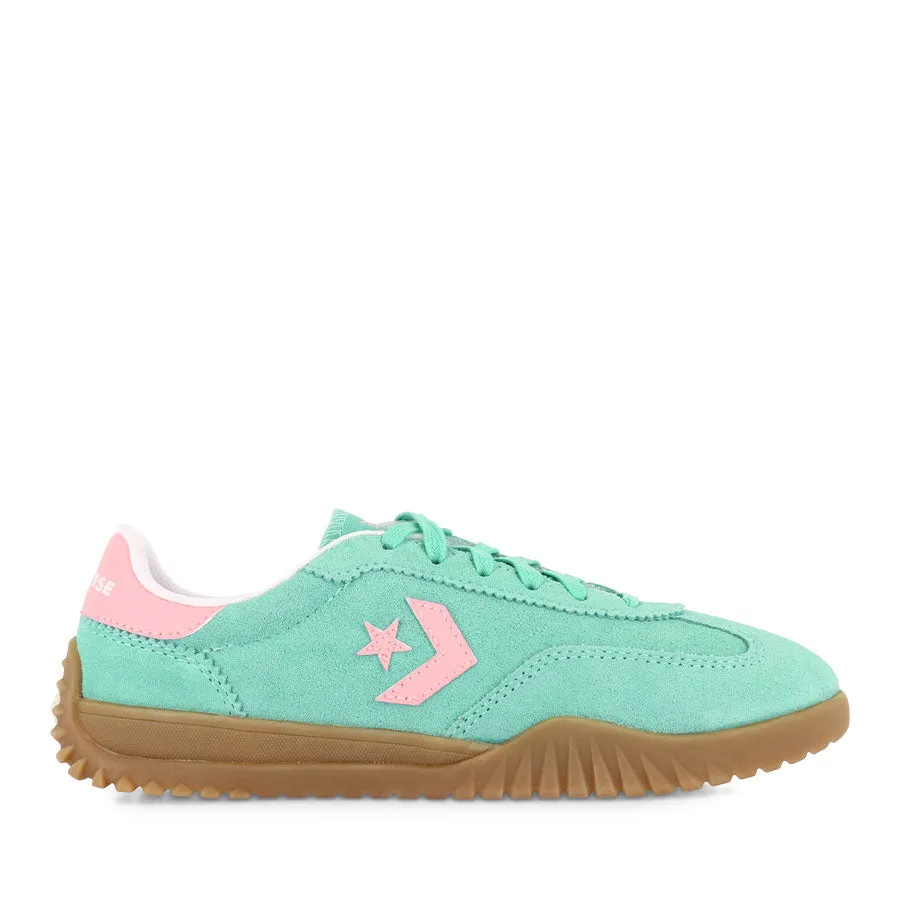 RUN STAR TRAINER LOW SUEDE - LT AQUA SPARK/LT JELLYFISH JITTER/EGRET Water Resistant Knit
