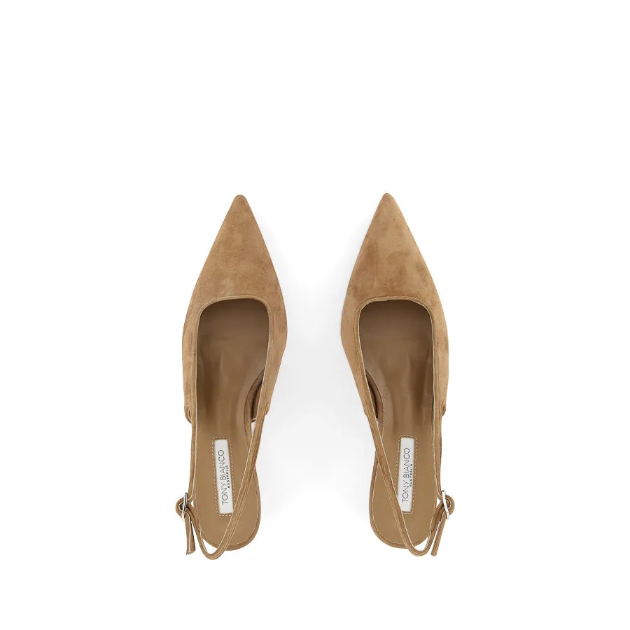 CRUSH - TAUPE SUEDE Pointed Toe Design