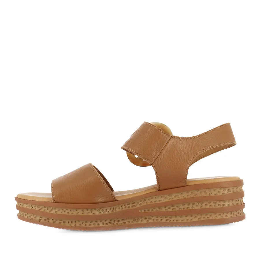 Cushioned Sole Neon Glow CUBBIE - DARK TAN LEATHER