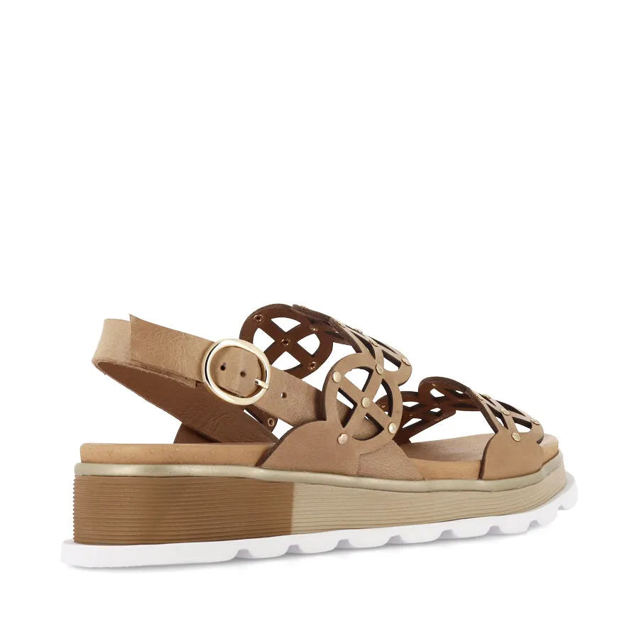 Slip Grip Ease Wear CAROLA - CAPPUCCINO LEATHER
