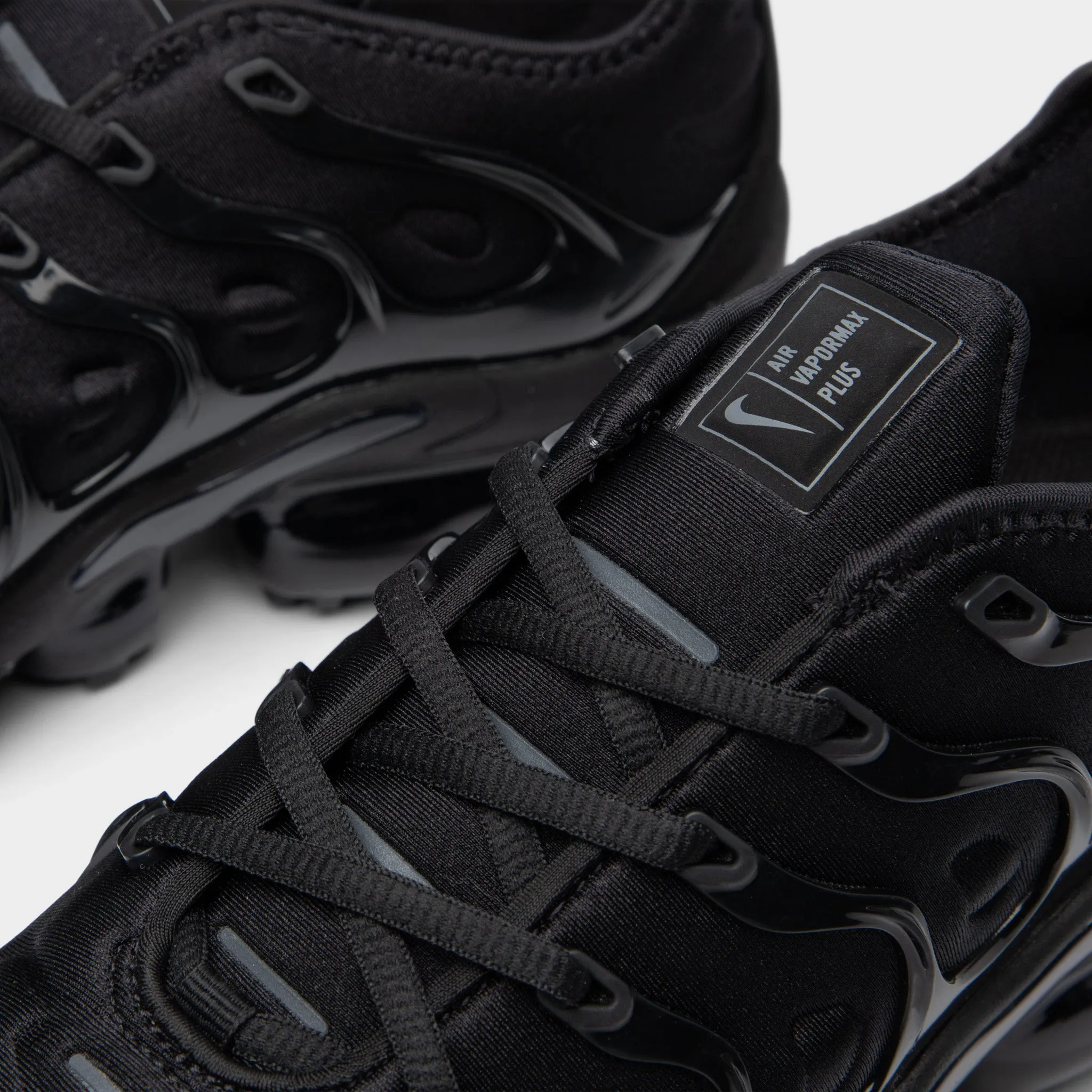 Water Resistant Customizable Fit Nike Air Vapormax Plus Black / Black - Dark Grey