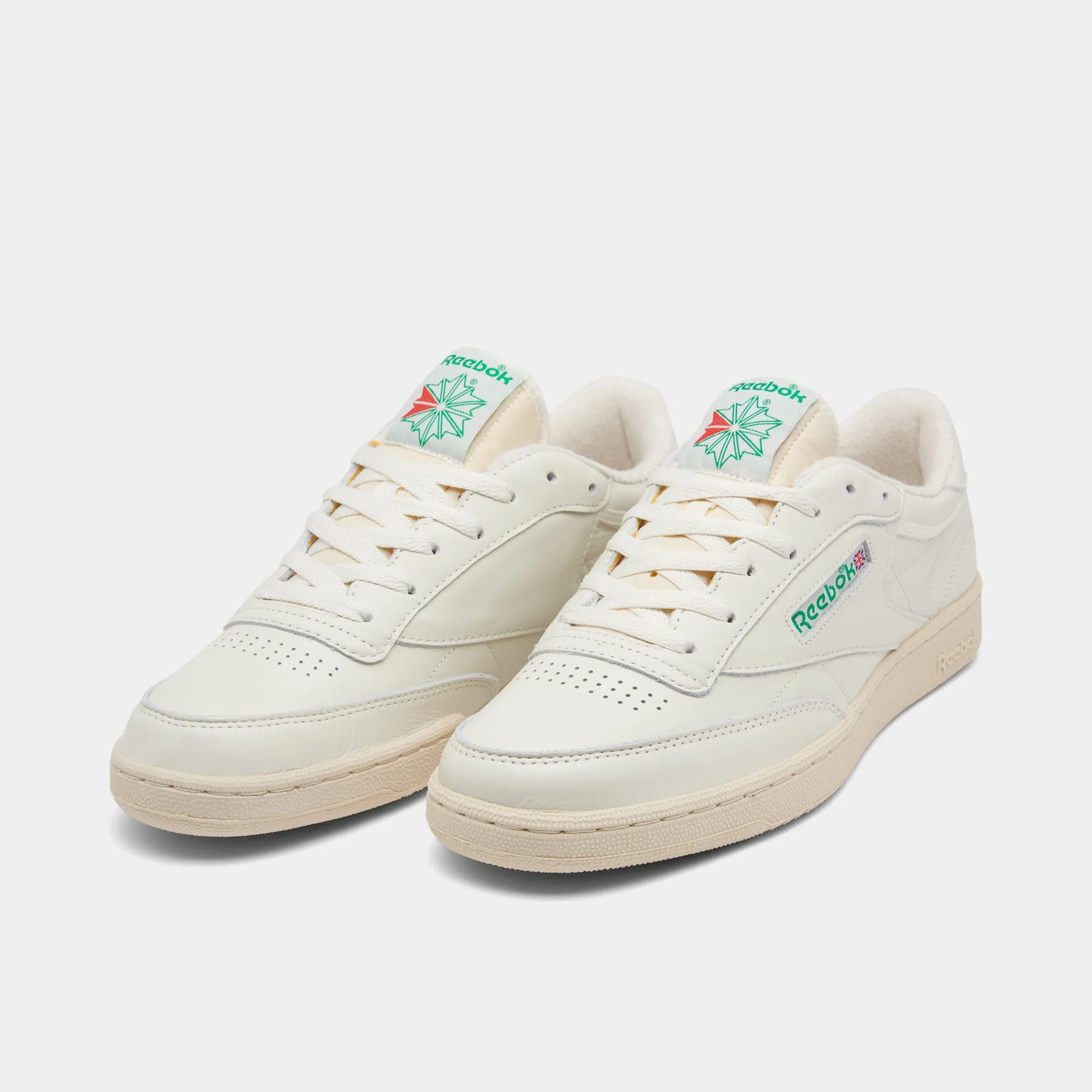 Reebok Club C 85 TV White / Green Maximum Grip packable