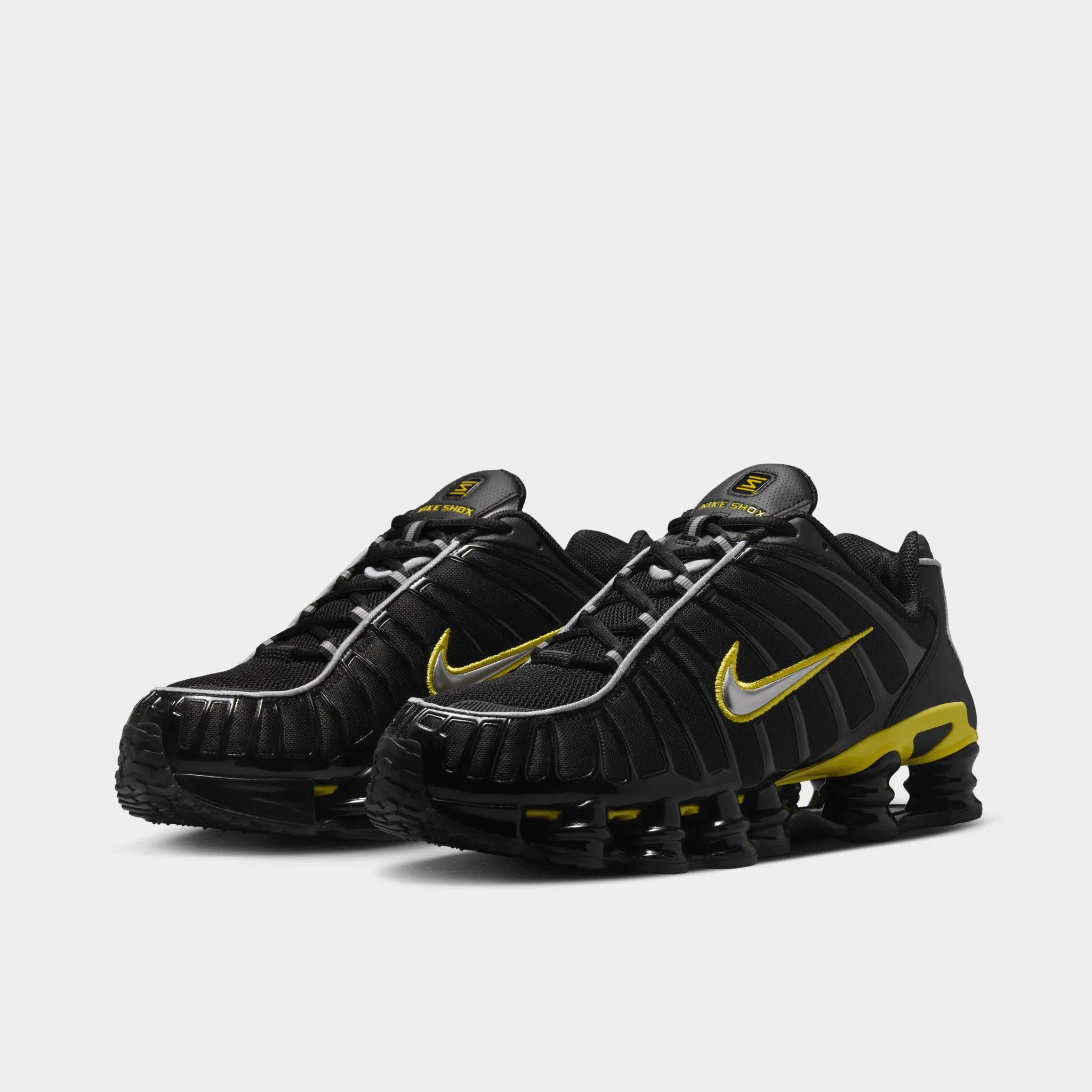 Nike Shox TL Black / Metallic Silver - Dynamic Yellow Foot Care Impact Resistant Heel Cup