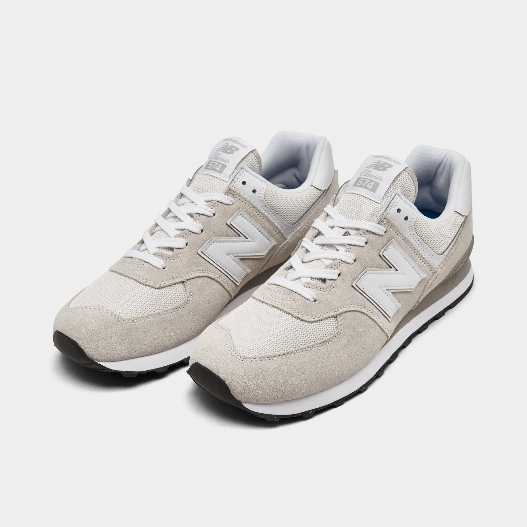 New Balance ML574EVW Nimbus Cloud / White Non Toxic Adhesives Secure Lace System