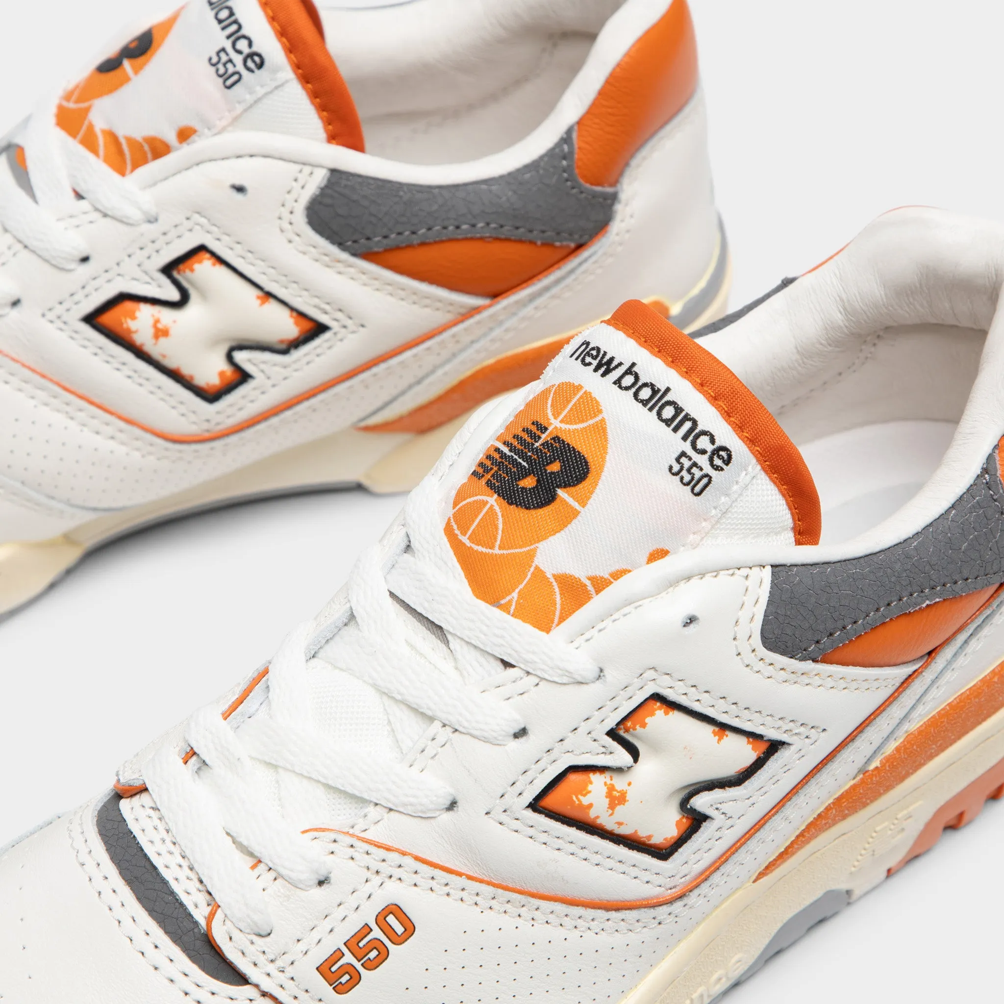 Cushioned Pace Airflow Channeling New Balance 550 White / Red - Grey