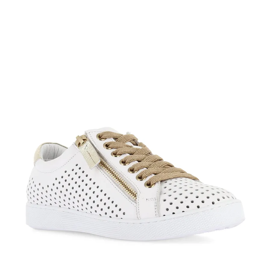 Mid   Top Tactile Grip Patterns TEMPLE - WHITE/SOFT GOLD LEATHER