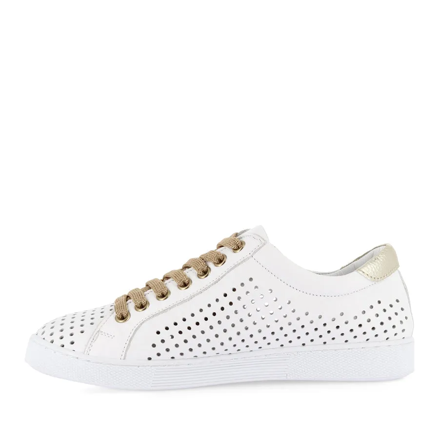 TEMPLE - WHITE/SOFT GOLD LEATHER day use