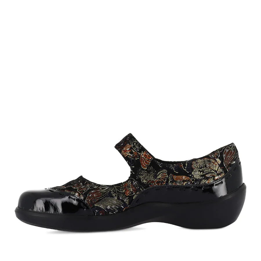 GUMMIBEAR W - BLACK ROYAL PRINT PATENT LEATHER School Play