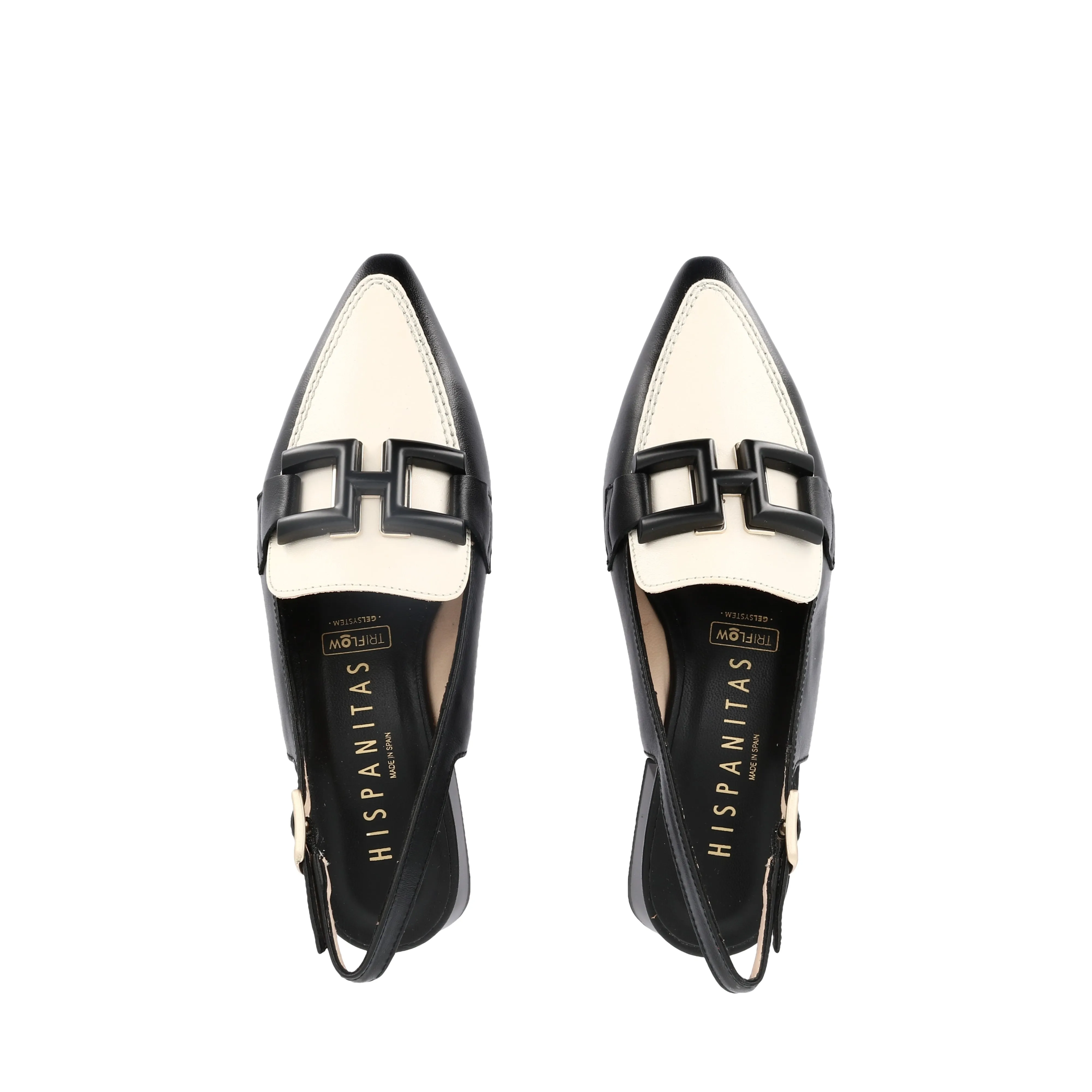 Comfortable Wear DALI - BLACK/WHITE LEATHER