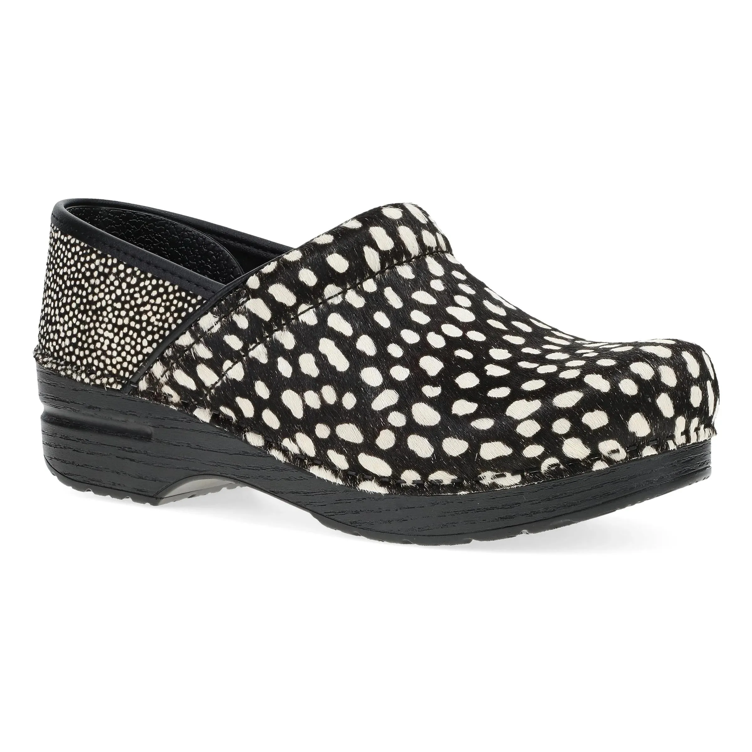 Desert Path DANSKO PROFESSIONAL - SPOTTED HAIRCALF - BLACK & WHITE