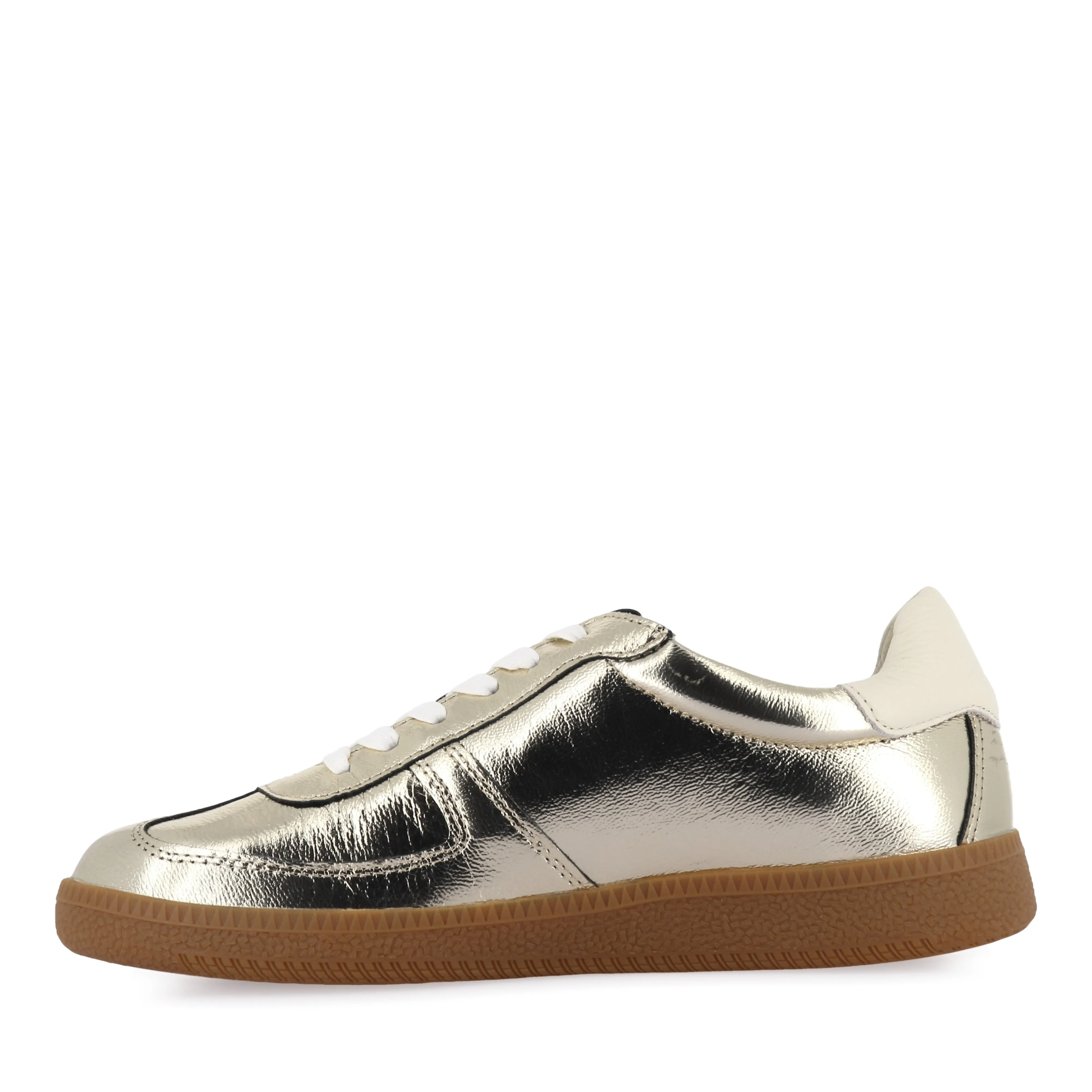 DARI - PLATINUM/GUM SHRUNKEN LEATHER Flexible Midsole Easy on