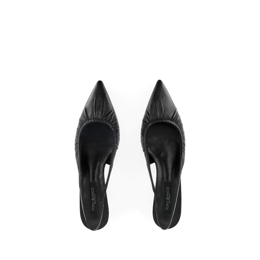 DAVIS - BLACK NAPPA Beach Ready Easy Fit Flats