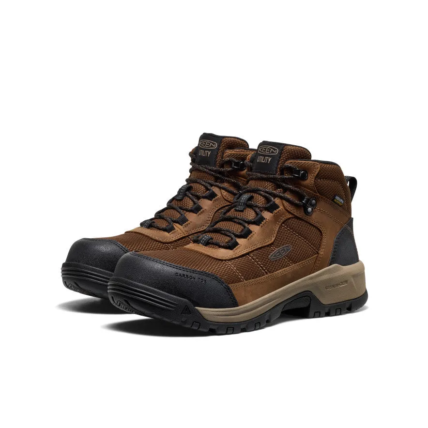 sports accessories Men's Skokie Waterproof Work Boot (Carbon Toe)  |  Dark Earth/Black