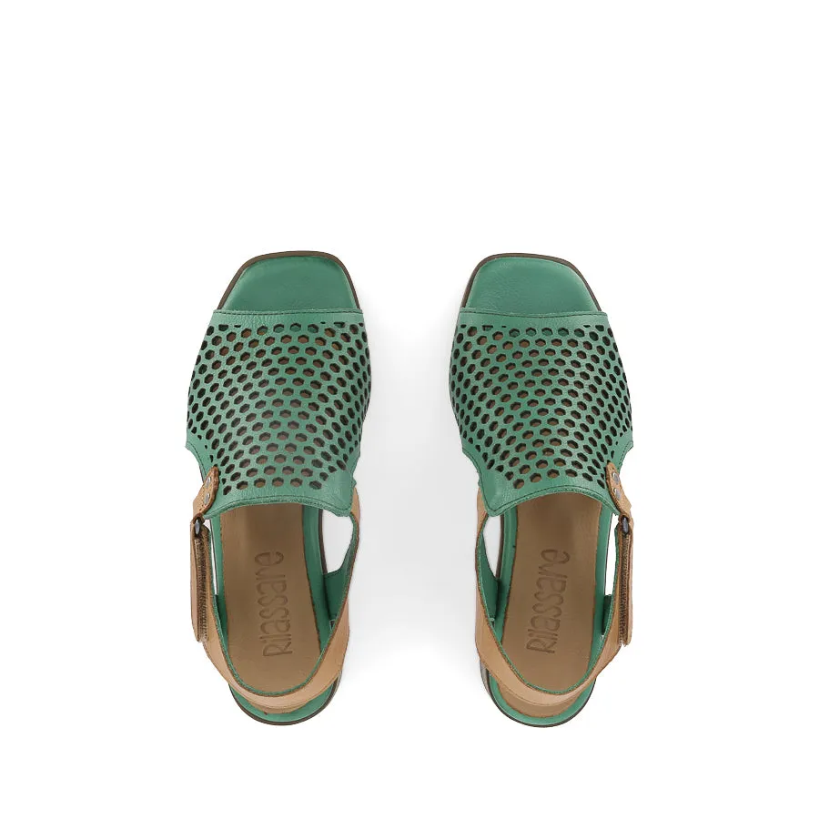 DENISE - GREEN/TAN LEATHER All terrain