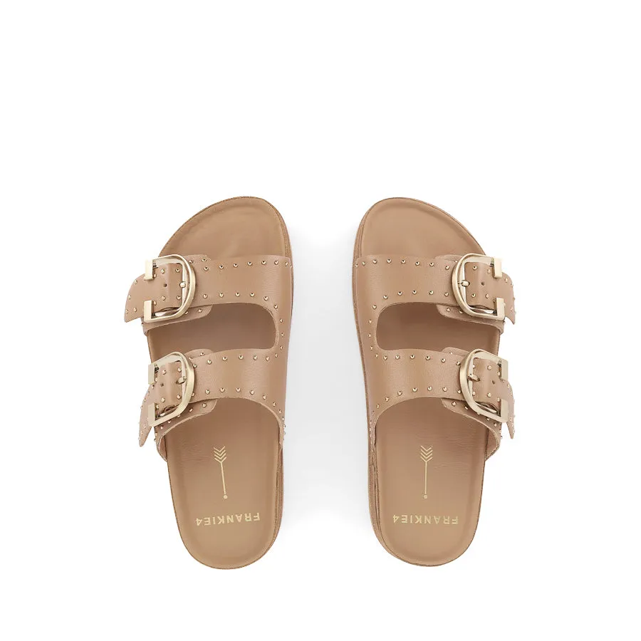Cushioned Footwear DEON - CAMEL STUD LEATHER