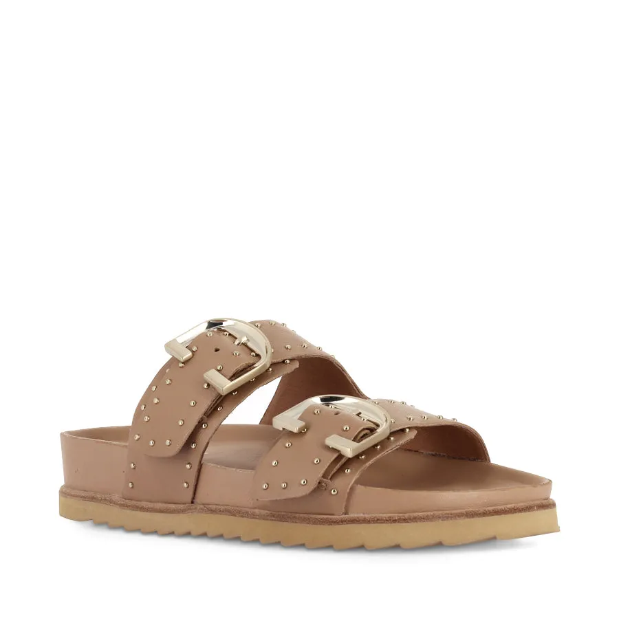 High Quality Effortless Footwear Step DEON - CAMEL STUD LEATHER