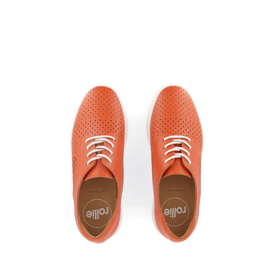 DERBY CITY PUNCH - TANGERINE LEATHER Performance Fit Breath Flow