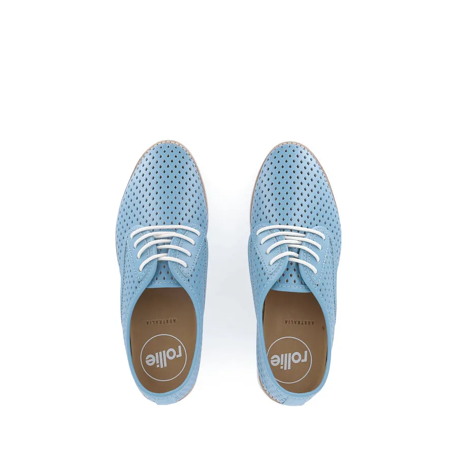Elastic Goring DERBY PUNCH - STEEL BLUE LEATHER