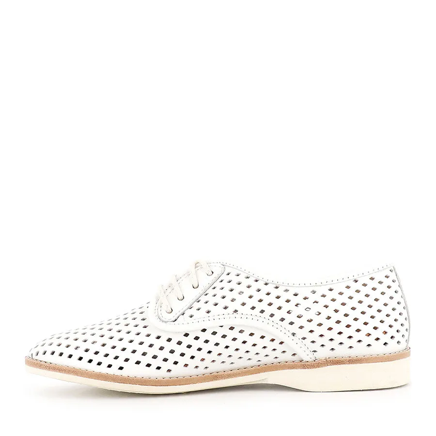 Influencer Choice Soft Comfort Fit DERBY PUNCH - WHITE LEATHER