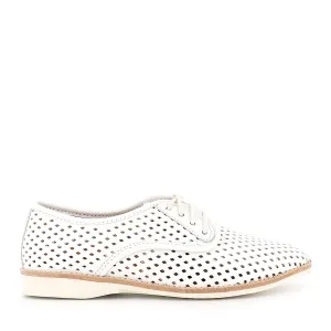 DERBY PUNCH - WHITE LEATHER City Stroll Vacation Style