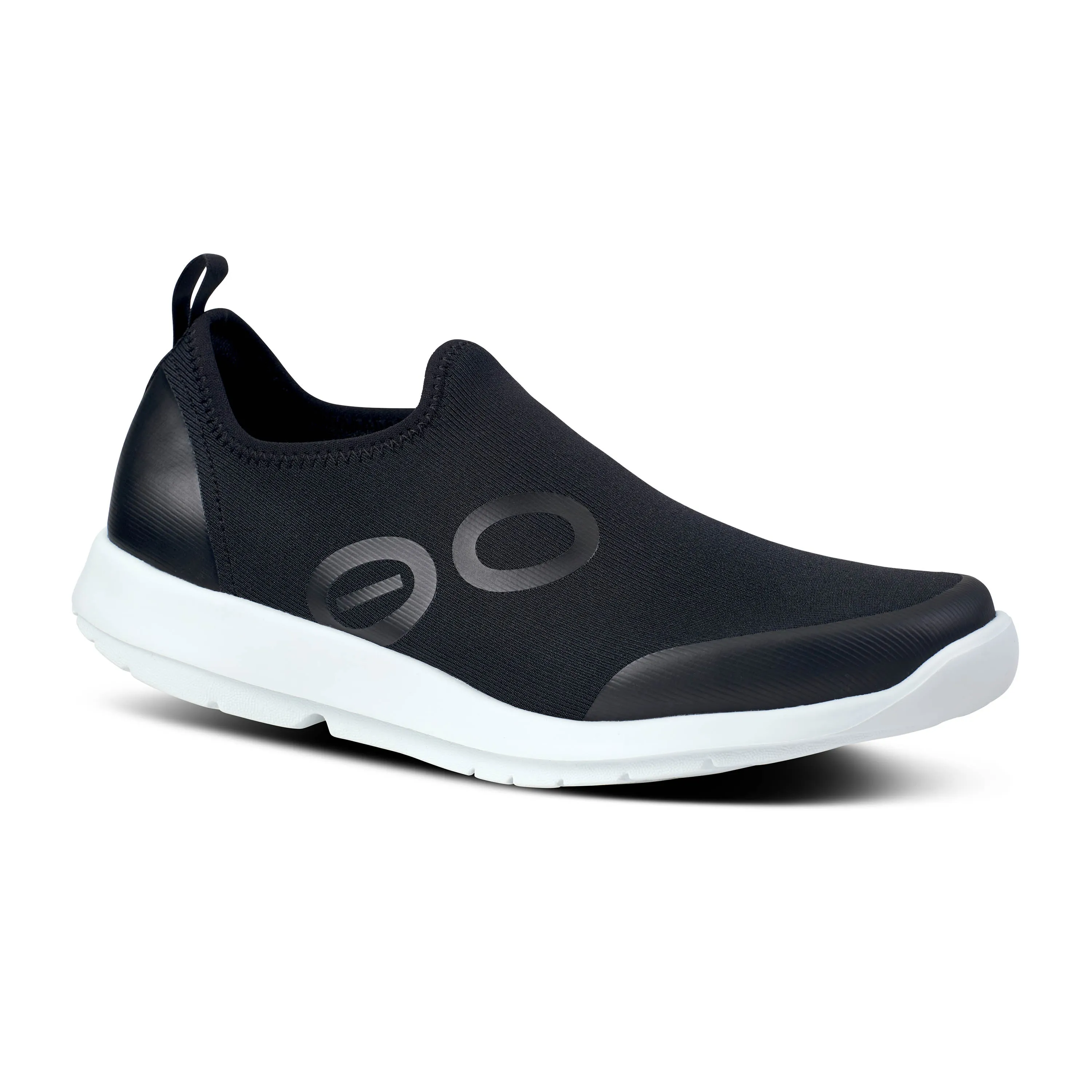 Deep Grip OOFOS OOMG SPORT SHOE - BLACK & WHITE - 5075WHTBLK