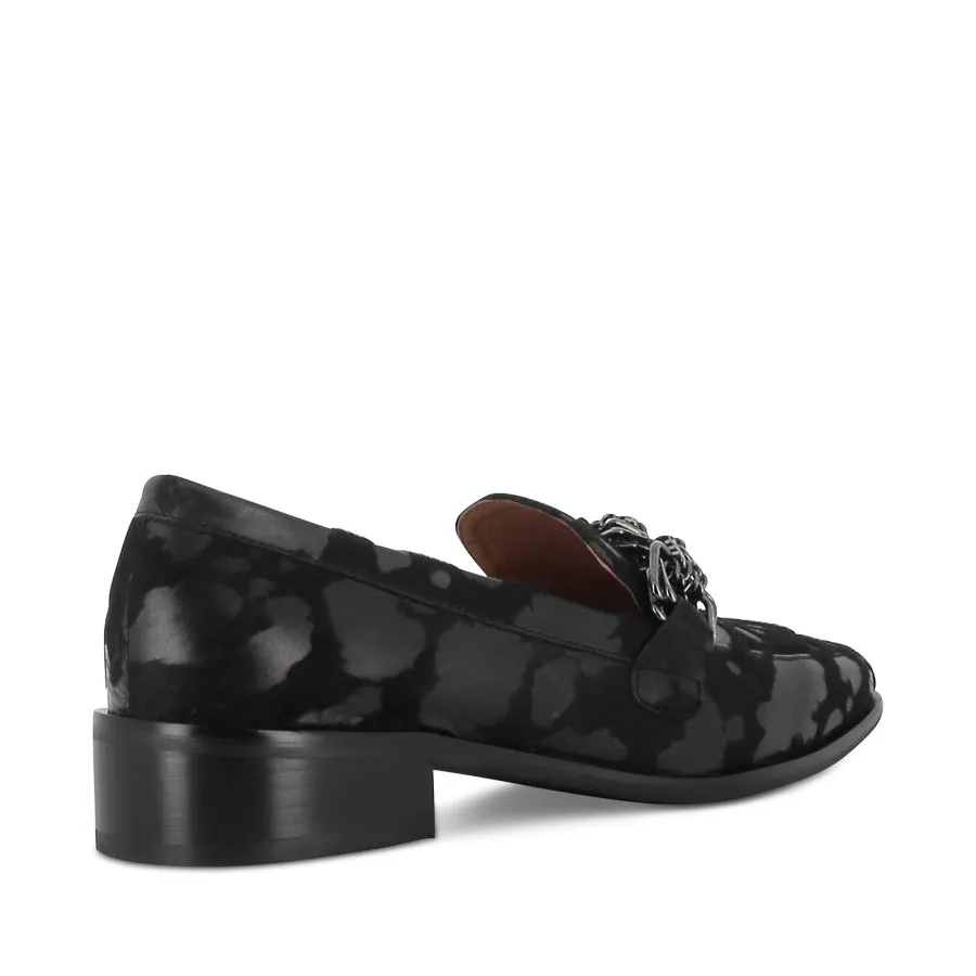 DEWEY - BLACK PATCH Tassel Loafers Fun Day