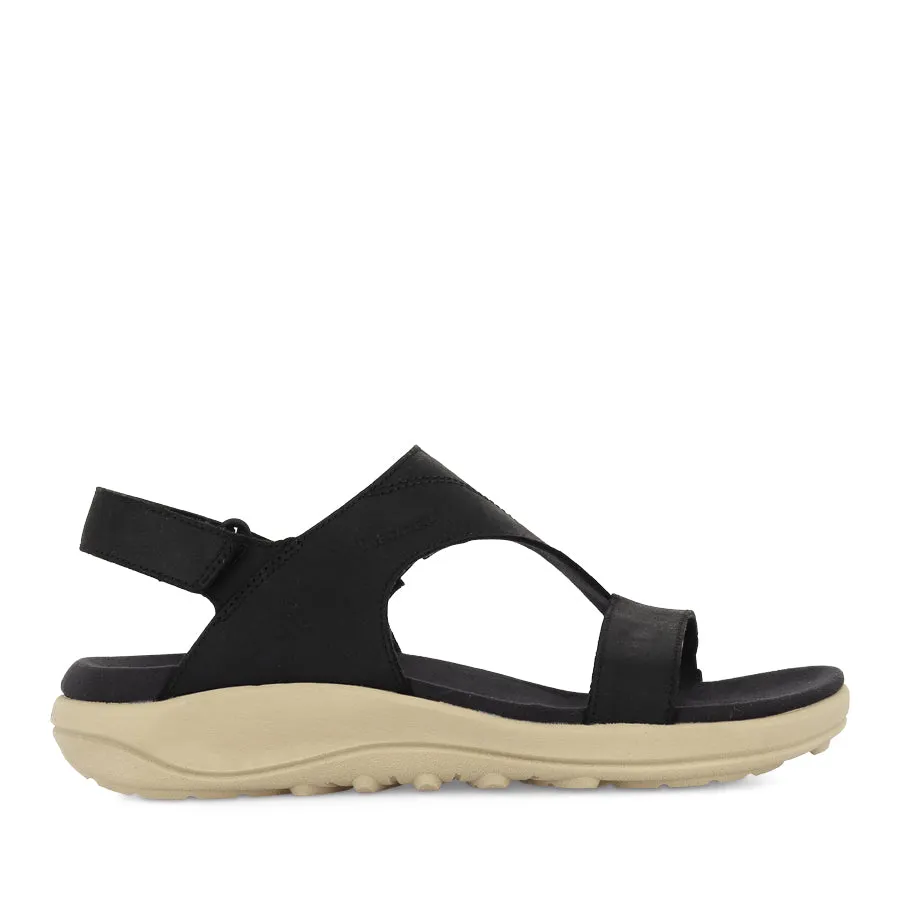 DISTRICT 4 LUXE BACKSTRAP (L) - BLACK Trendy Footwear For Travel Stylish Outdoor Sandals