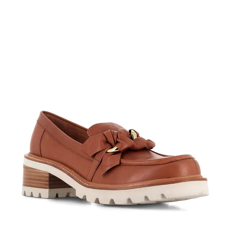 Machine washable Running DOBBIE - BRANDY LEATHER