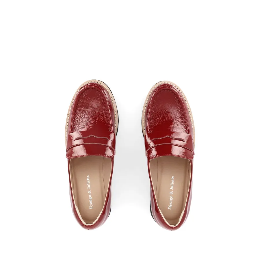 DORTE - DARK RED PATENT LEATHER Sport Casual