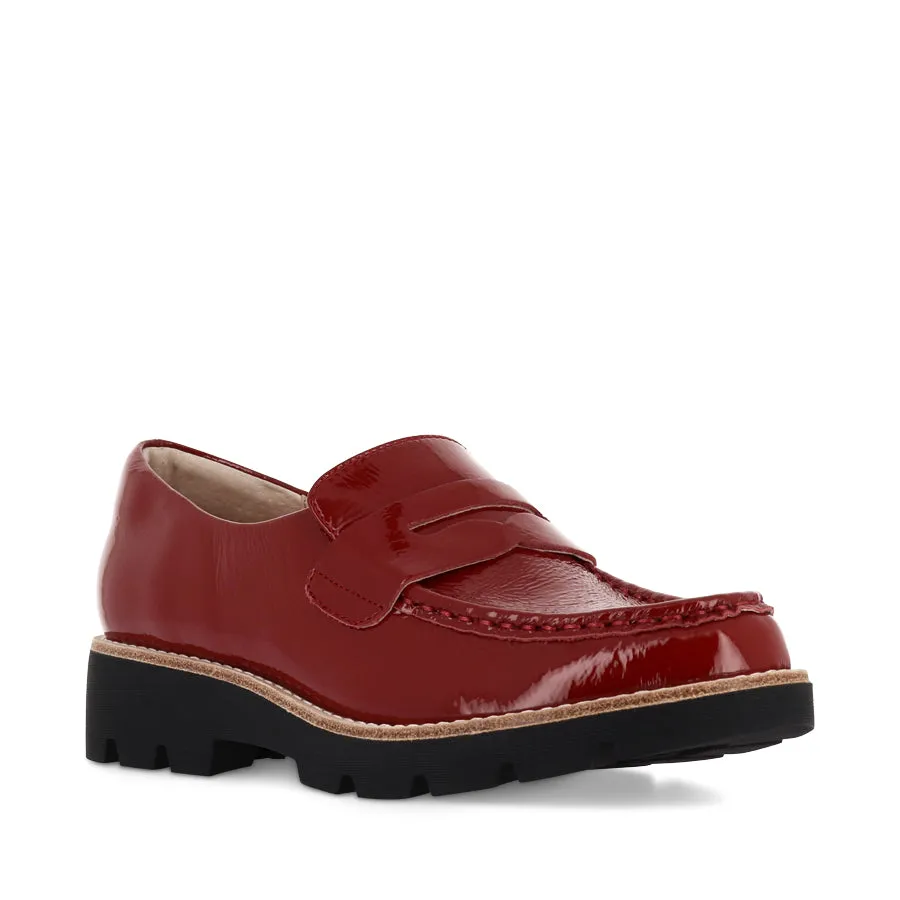 All-day Comfort Footwear Stylish Comfort Fit DORTE - DARK RED PATENT LEATHER