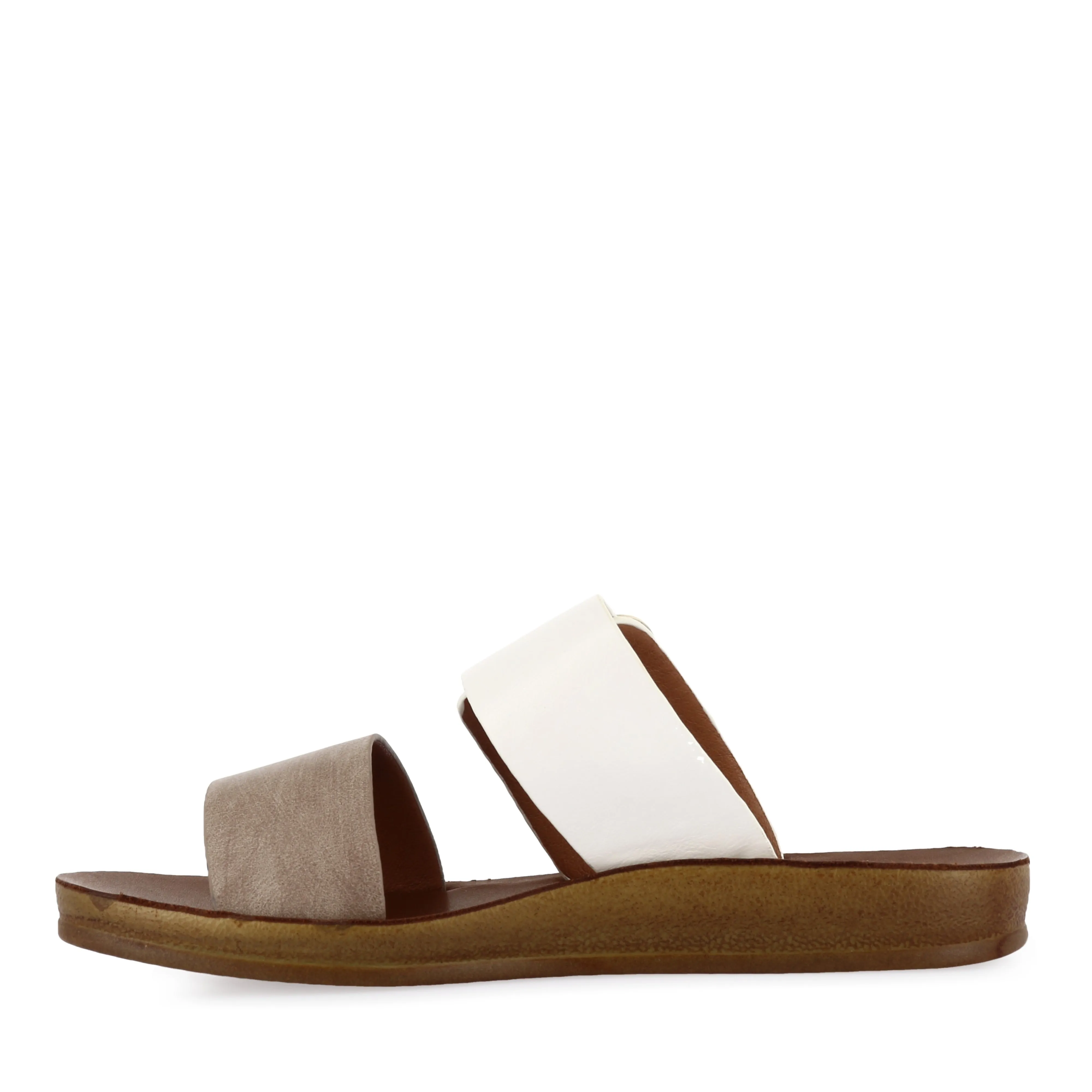 microfiber Slip-On Relaxation DOTI - TAUPE/WHITE