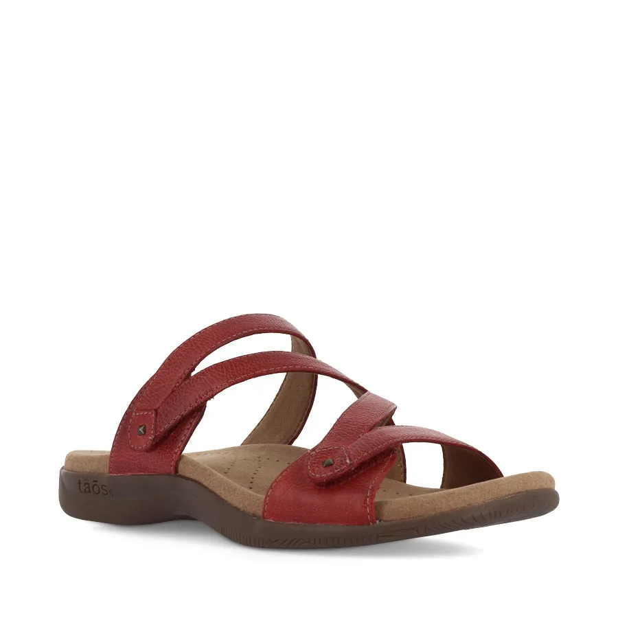 DOUBLE U - RED LEATHER High Functionality Cozy Beach Sandal