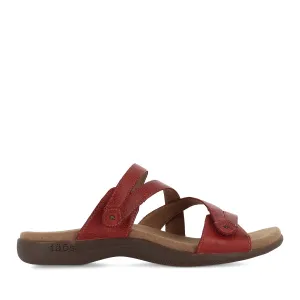 Comfortable Support Soft Footwear DOUBLE U - RED LEATHER