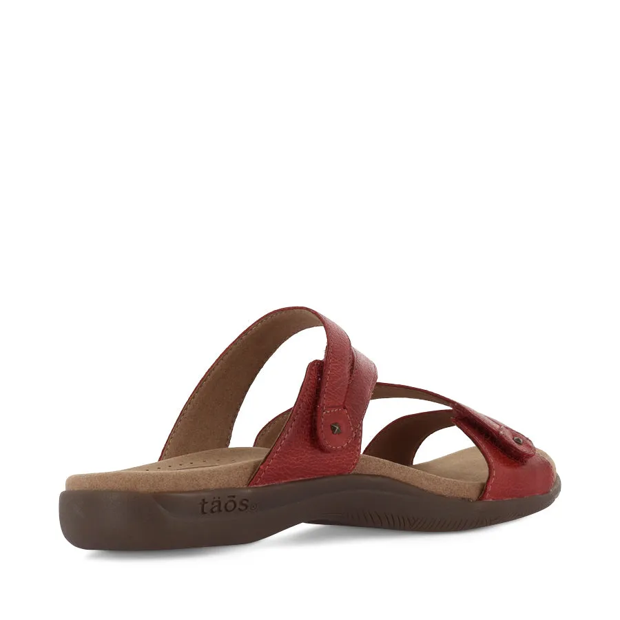 DOUBLE U - RED LEATHER Easy Walk Sandals