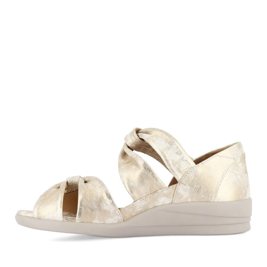 DOXIE W - SMUDGE METAL LEATHER buckle Trendy Summer Shoes