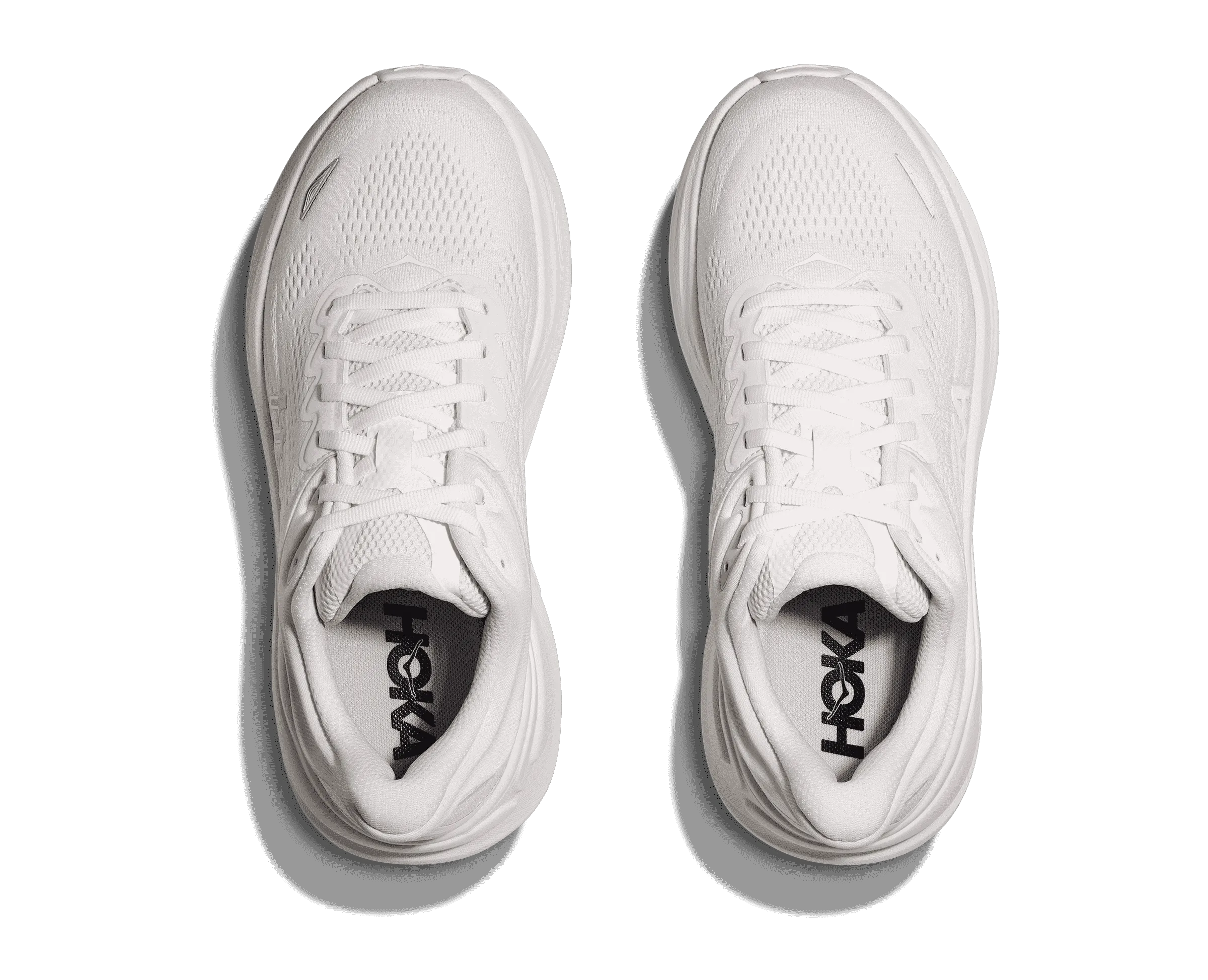 HOKA ONE ONE BONDI 9 - WHITE Foot Glow