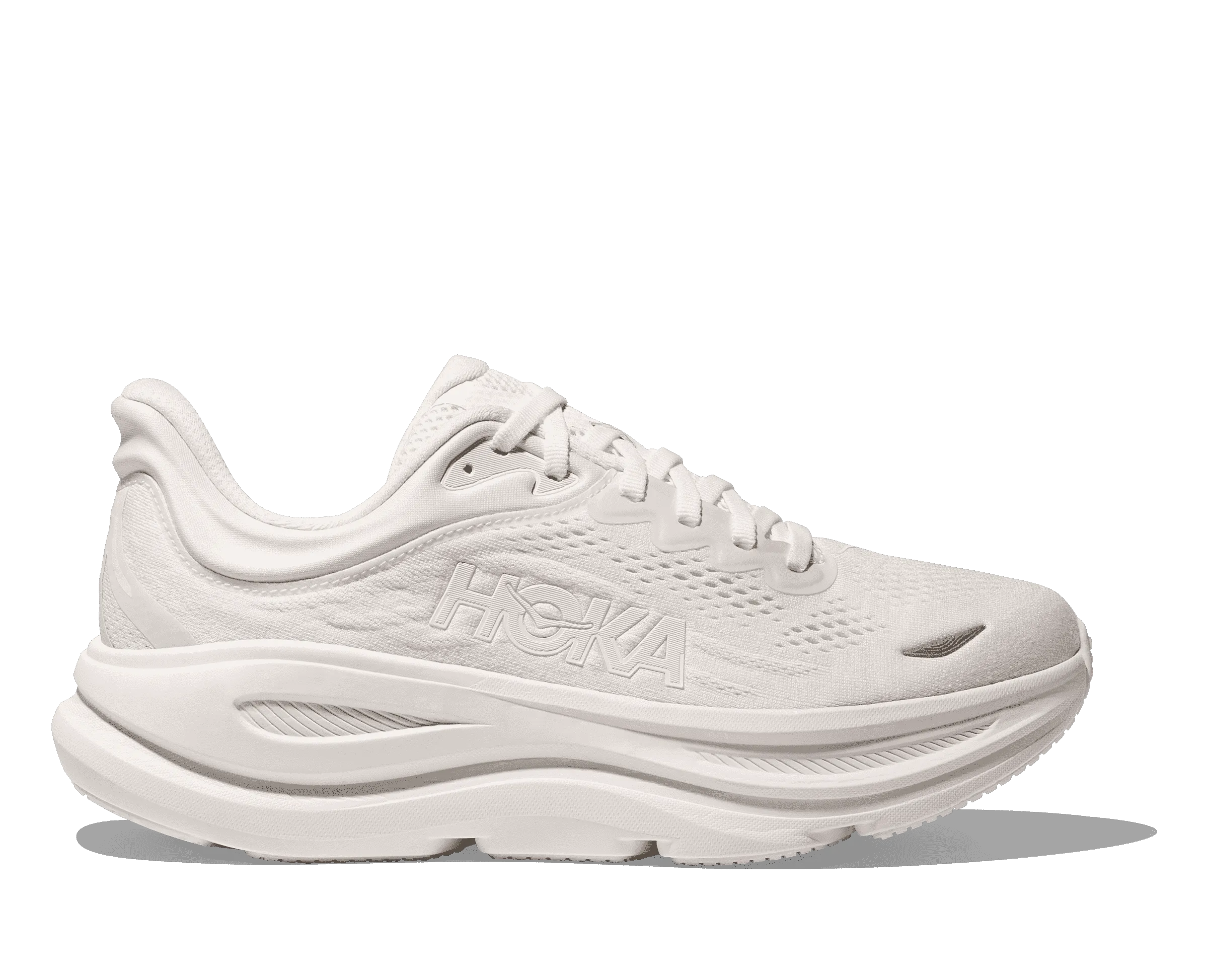 HOKA ONE ONE BONDI 9 - WHITE Fast pace