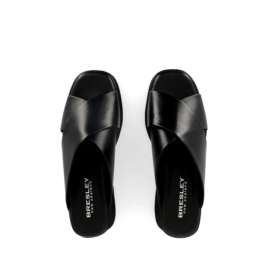 Hot Fashion Free Step DUELLER - BLACK BLACK LEATHER