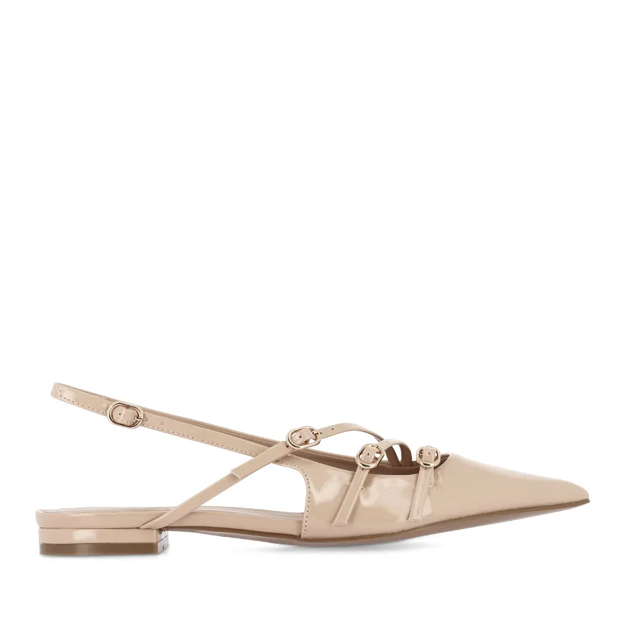 HETTIE - BEIGE PATENT Walkable Wood Path