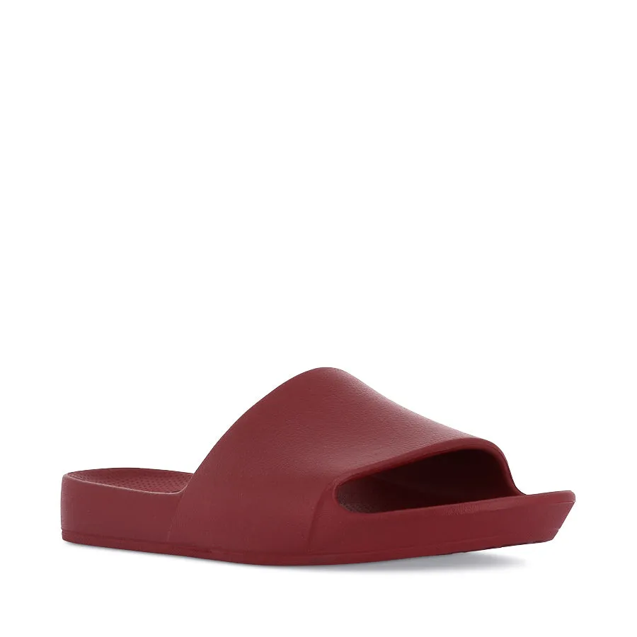 ARCH SUPPORT SLIDES - SANGRIA RED Slip-On Comfort