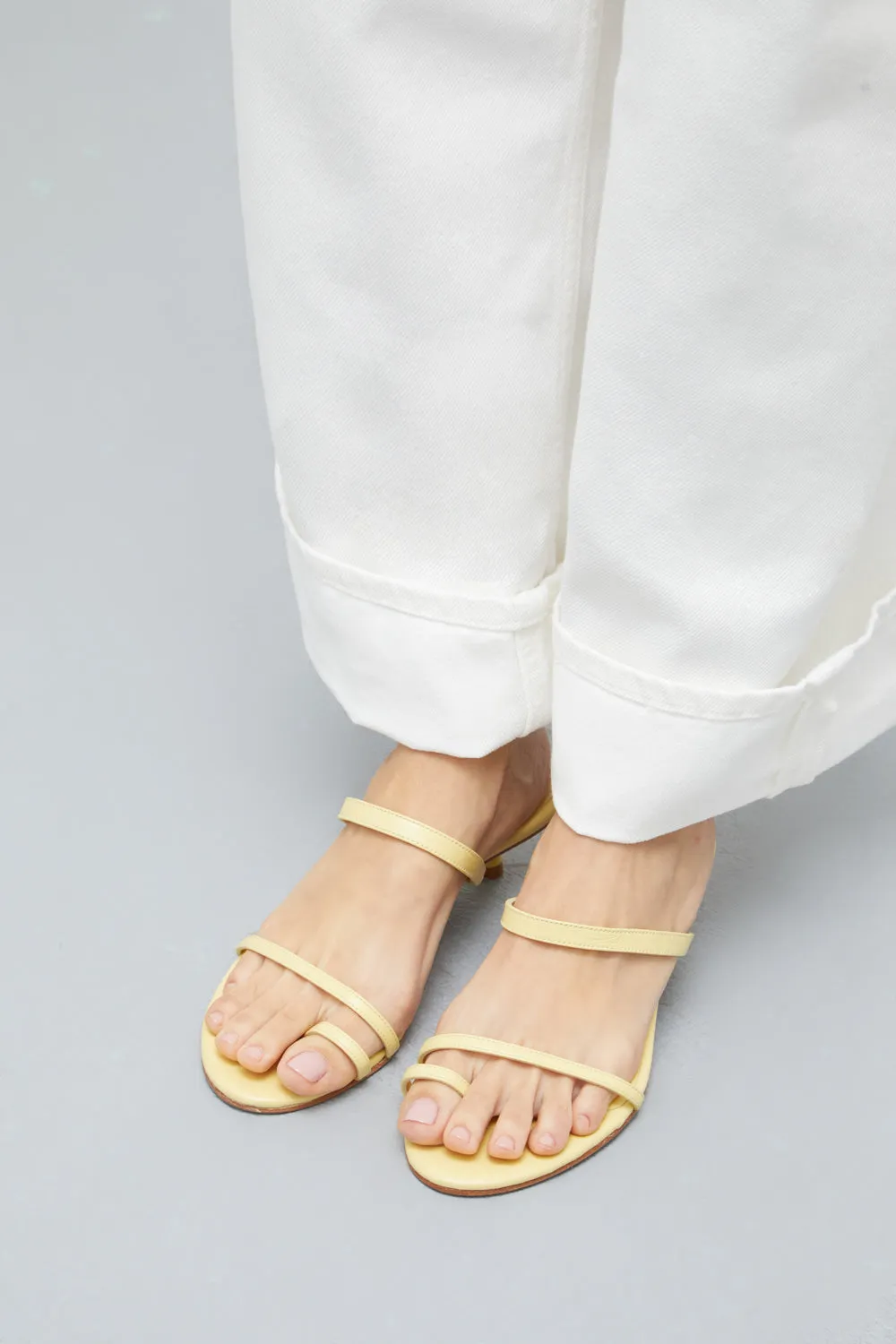 Daisy Sandals in Vanilla Leather Outdoor Style Easy Slip