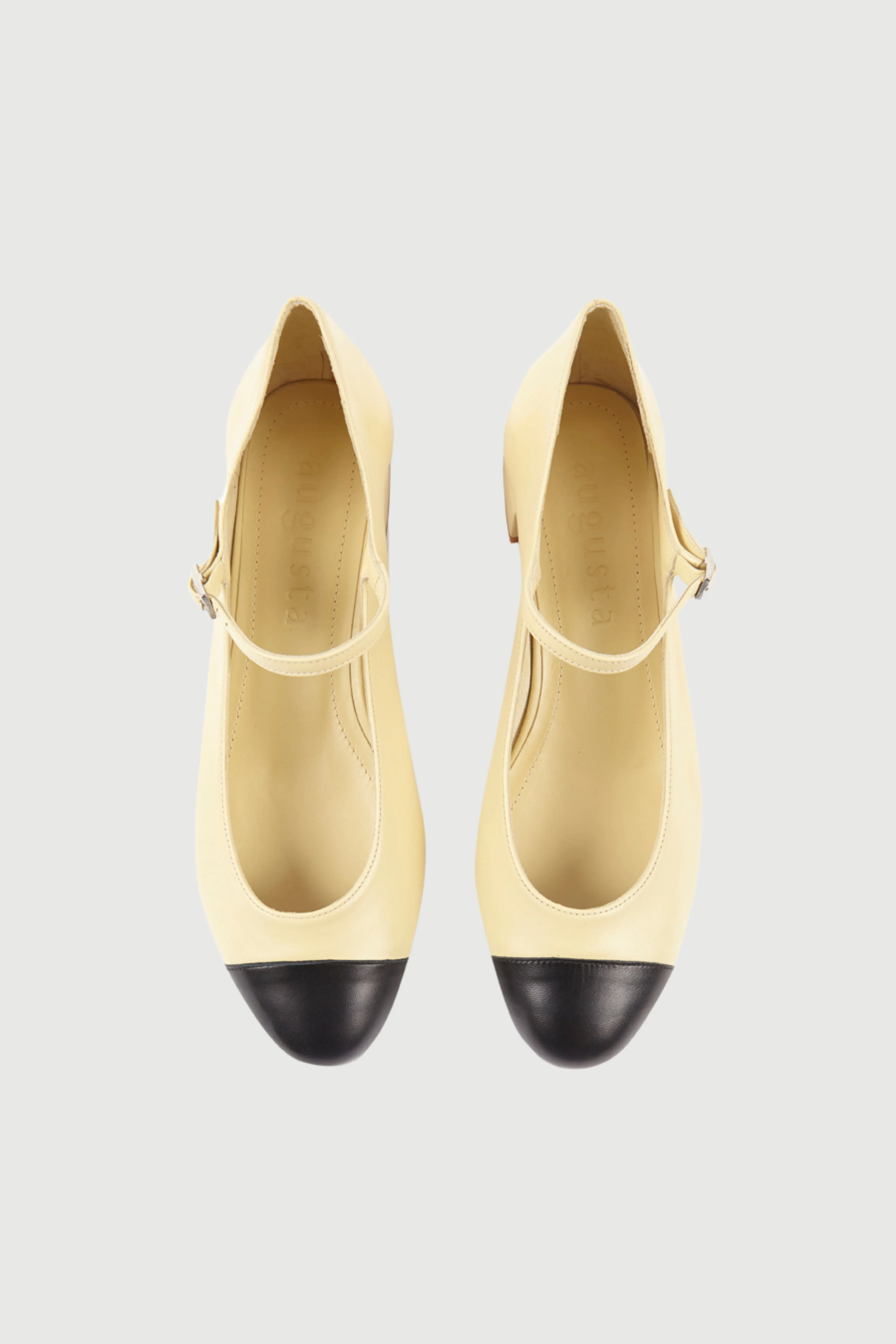 Energy   efficient Lola Mary Janes in Beige Leather