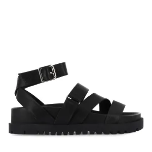 Green Fresh Active Summer Footwear ULMARS - BLACK BLACK LEATHER
