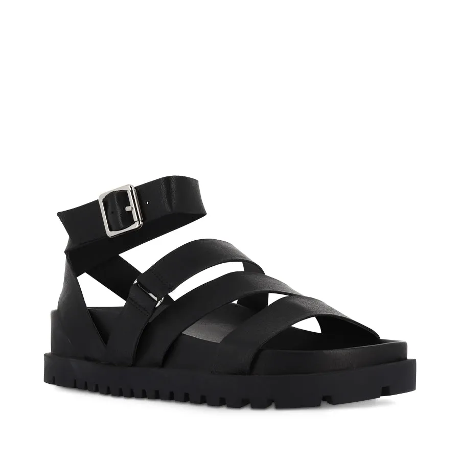 ULMARS - BLACK BLACK LEATHER Gladiator Style