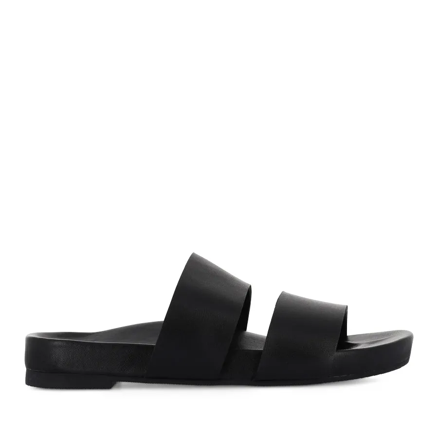 Sleek And Comfy DAISY - BLACK BLACK LEATHER