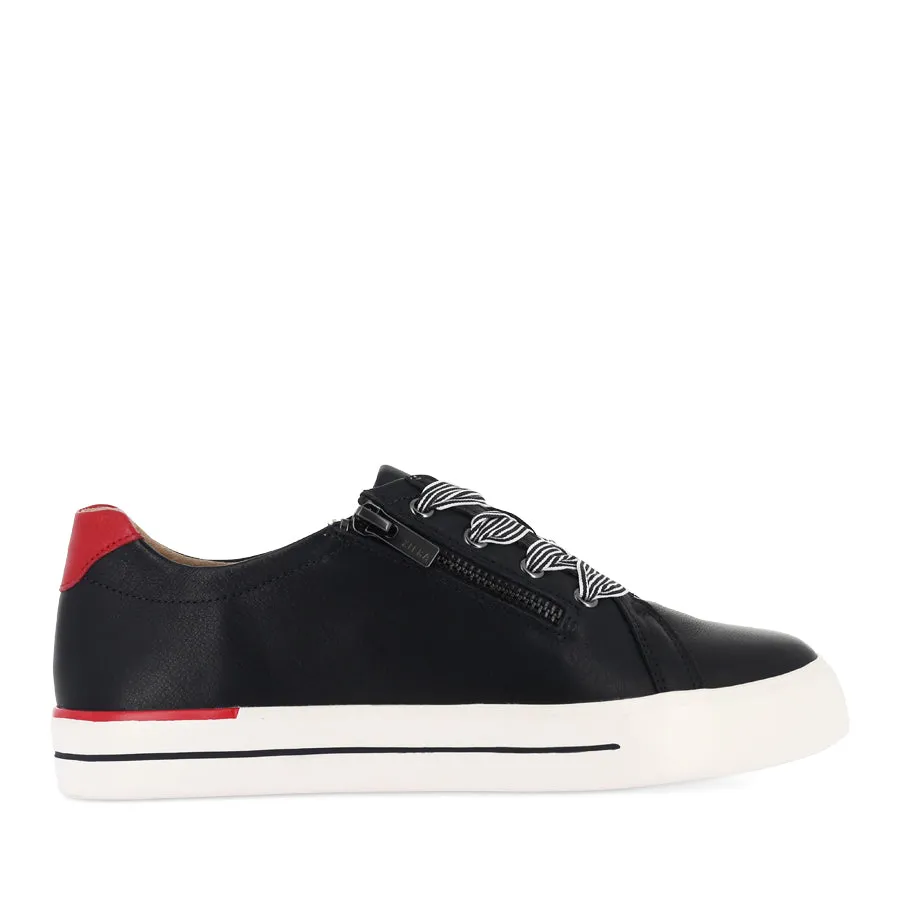 AUDRY W - NAVY RED LEATHER Athletic Purpose Hook And Loop